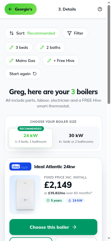 Pick your boiler screenshot